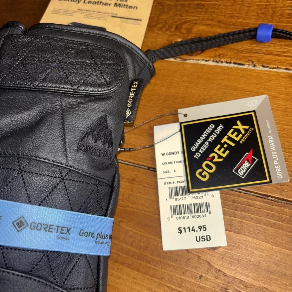 Burton Women's Black Gore-Tex Leather Mittens
